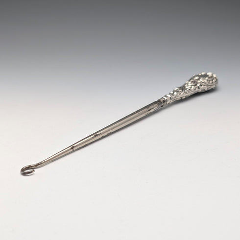 1897 年英國古董純銀手柄大紐帶掛鉤 Henry Matthews